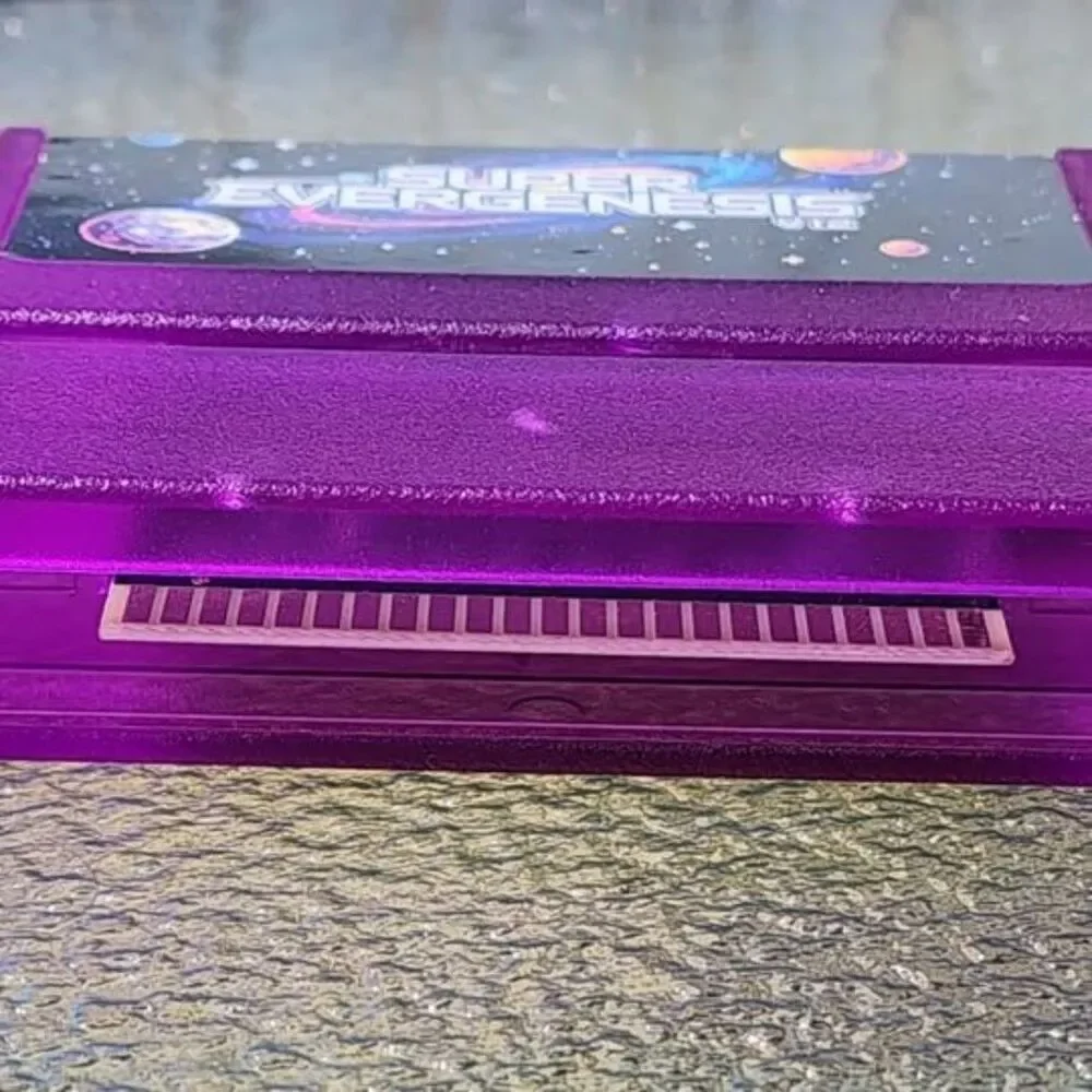 Super Nintendo 3000 in 1 Multi Video Game Cart SNES Retro Gaming Clear purple